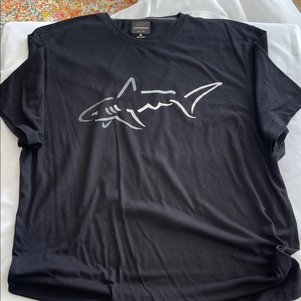 Greg Norman  Black T-Shirt with Shark Logo